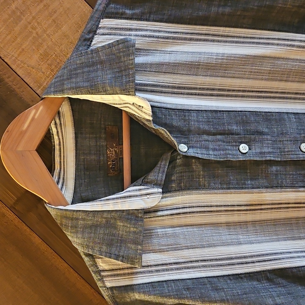 Blue Pronto Uomo XLT Linen Shirt - 100% Cotton